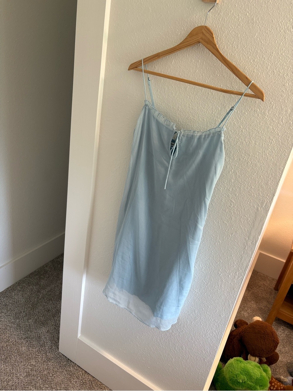 Abercrombie & Fitch Light Blue Tie-Front Slip - Picture 2 of 8